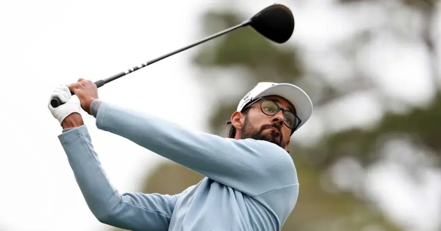 Akshay Bhatia’s charge in calm air holds up as wind returns to give him two-shot lead at Pebble Beach