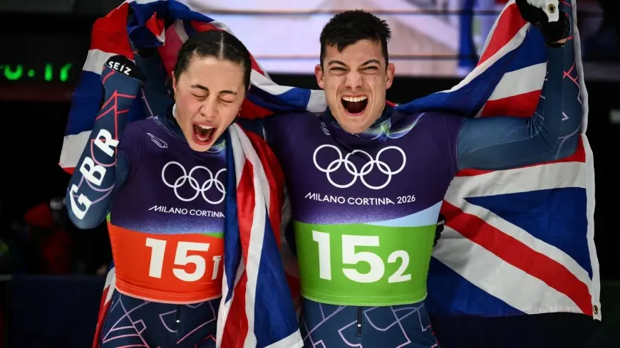 Matt Weston and Tabitha Stoecker clinch mixed team skeleton gold as Britain makes Winter Olympics history