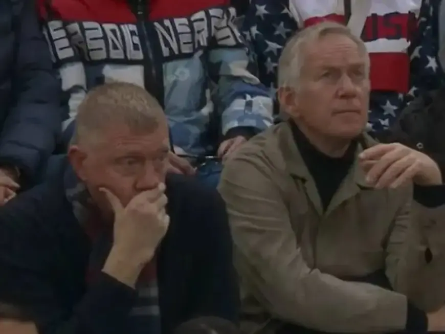 Boris Becker Supports Olympic Ice Hockey Team in Milan