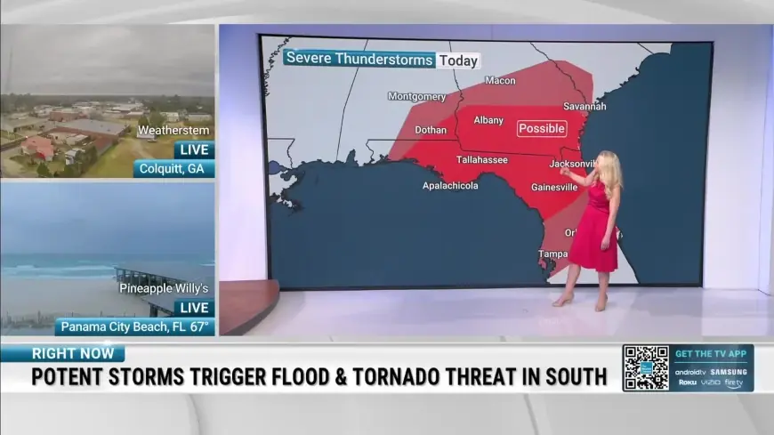 Overnight Severe Storms Leave Thousands Without Power, Damage in Louisiana and Mississippi