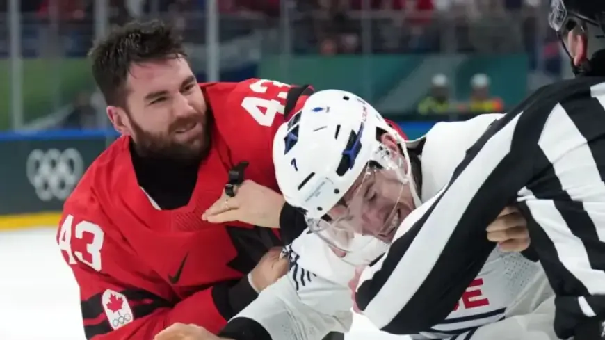 Tom Wilson Engages in Rare Olympic Hockey Fight for Canada