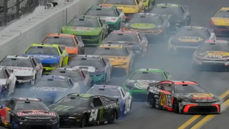 Massive Crash Halves Daytona 500 Field