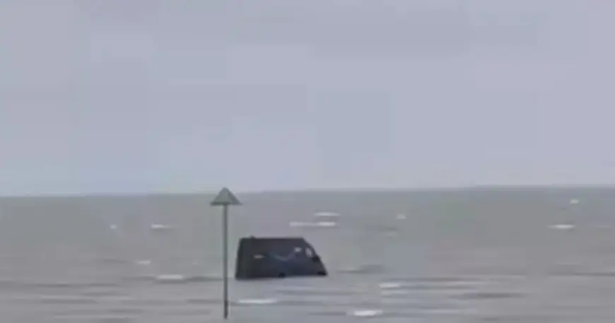 Driver Rescued After Amazon Van Plunges into Thames Estuary