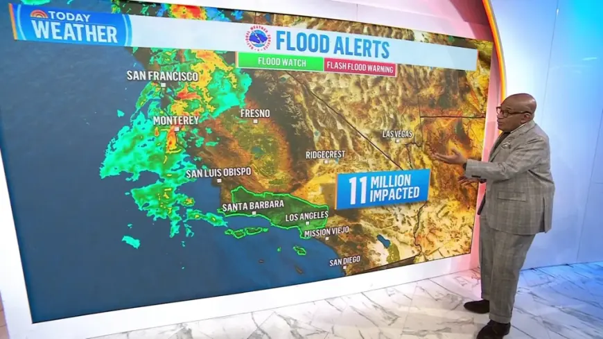 Flash Flood Warning for Los Angeles as Thunderstorms Hit Burn-Scar Areas and Mountain Snow Builds Across California