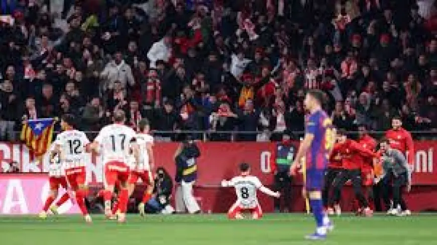 Late Beltran strike seals Girona victory in Catalan derby girona - barcelona