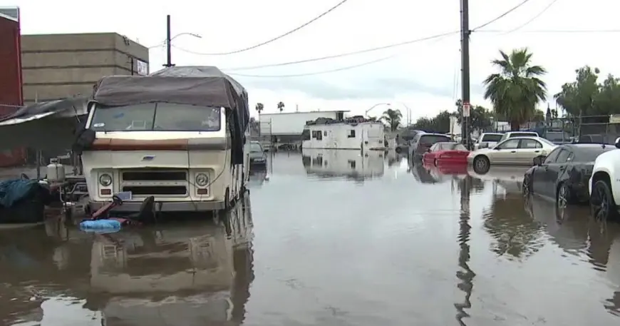 Flash flood warning issued in Los Angeles as storm soaks region