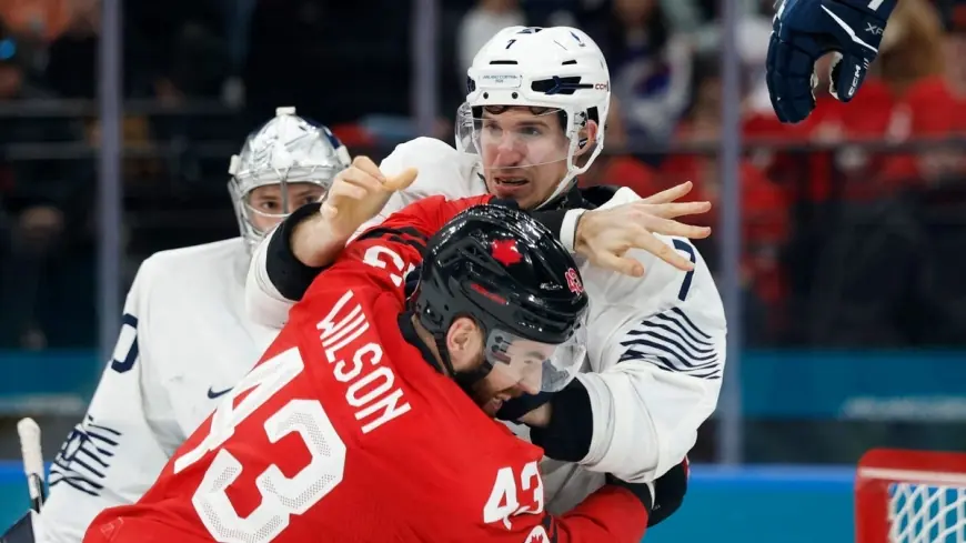 French defenseman Pierre Crinon suspended for rest of Olympic hockey tournament after fight