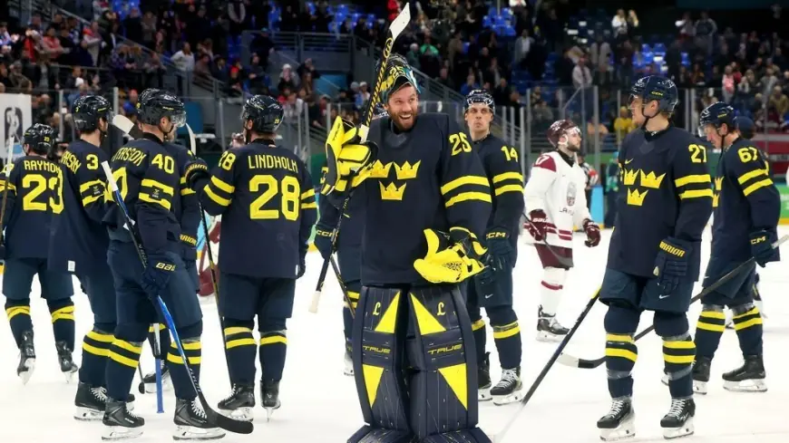 usa hockey olympics: Sweden beats Latvia to set up quarterfinal with U.S.
