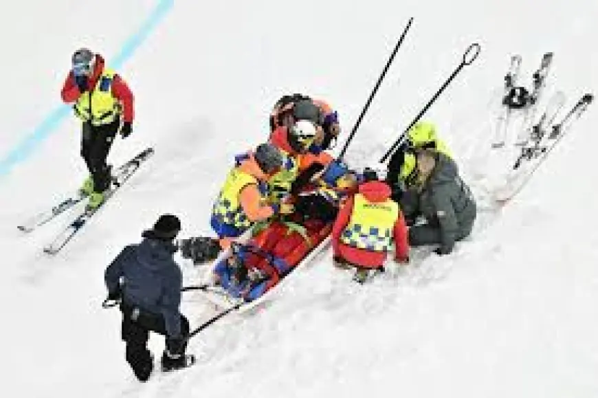 cassie sharpe suffers heavy halfpipe crash, taken off in sled after bad fall