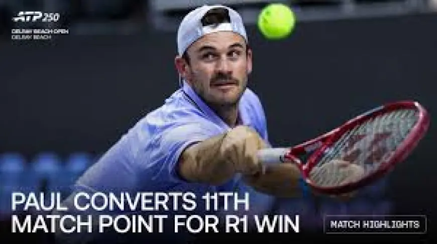 Tommy Paul Survives Epic Opener, Finally Converts 11th Match Point in Delray Beach