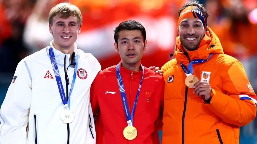 Jordan Stolz takes 1500m Olympic silver behind Ning Zhongyan as Winter Games action continues