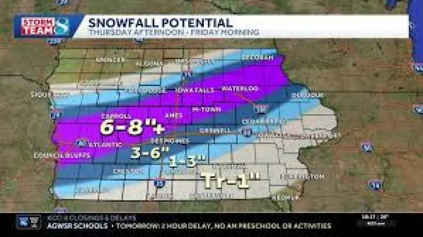 Kcrg First Alert: Winter Storm Warning Prompts School Delays, Slick Overnight Travel and 6–9 Inches Possible