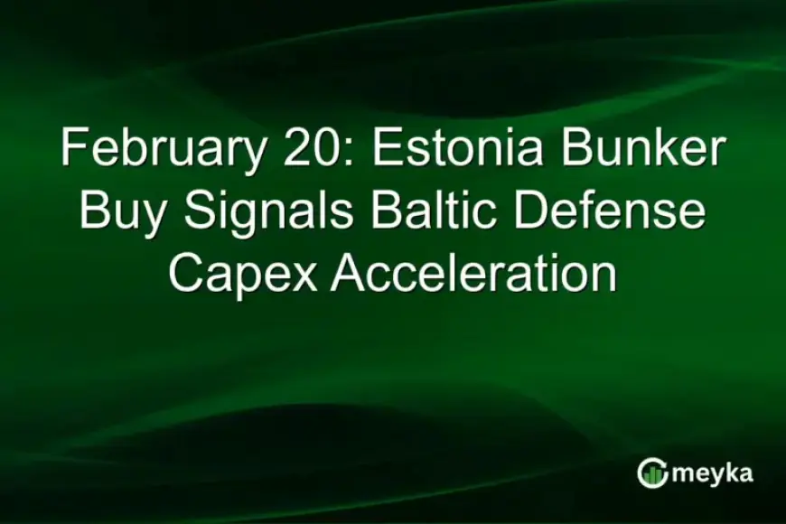 Estonia’s February 20 Bunker Purchase Marks Boost in Baltic Defense Spending