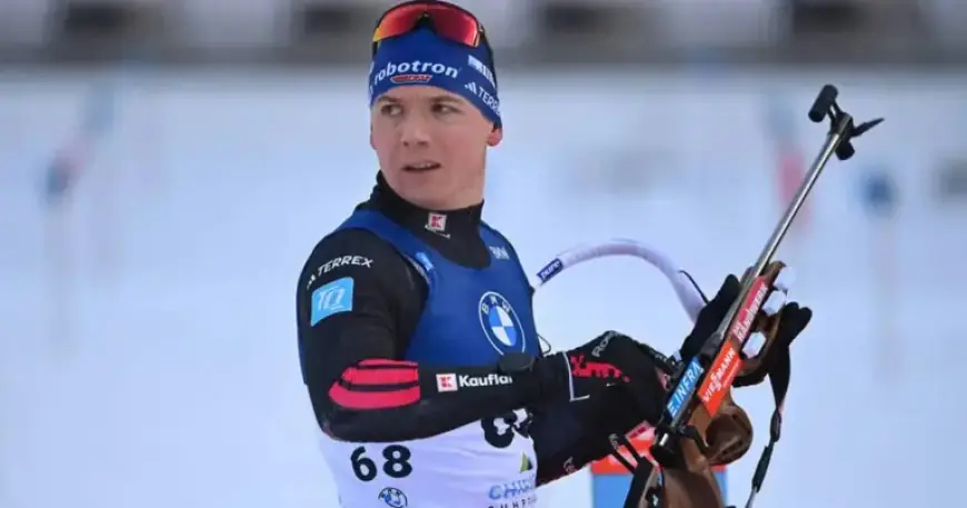 German Biathlete Stumbles at Olympia 2026