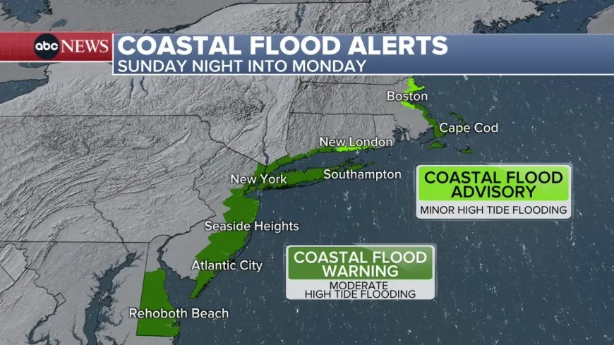 Coastal Flood Warning Along the Northeast Coast: High Tide Surge Threat Grows as Powerful Winter Storm Nears