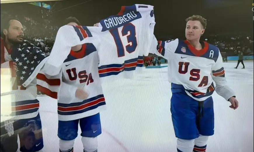 johnny gaudreau, gaudreau hockey, and mcavoy hockey: gaudreau brothers honored as Team USA wins Olympic gold