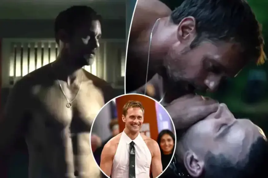 Alexander Skarsgård Clarifies Sexuality in Cheeky ‘Pillion’ Press Tour Video
