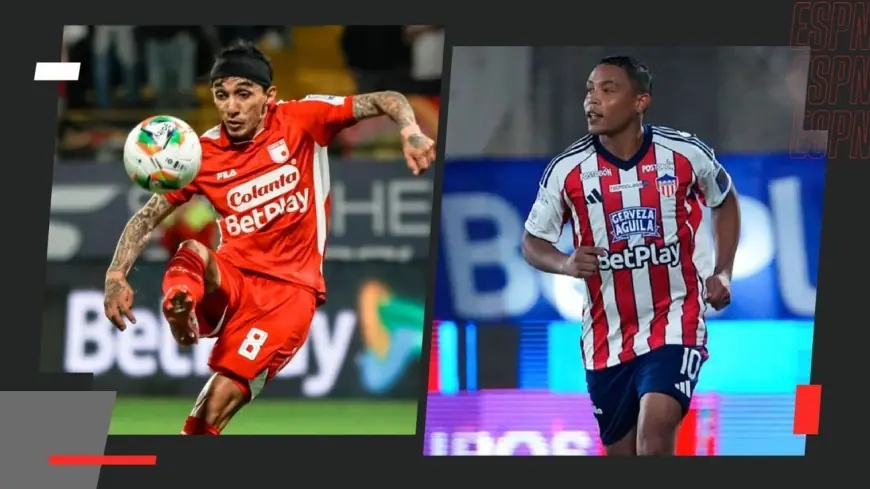 Santa Fe - Junior: Fecha 8 de la Liga BetPlay en El Campín, hora y claves del duelo