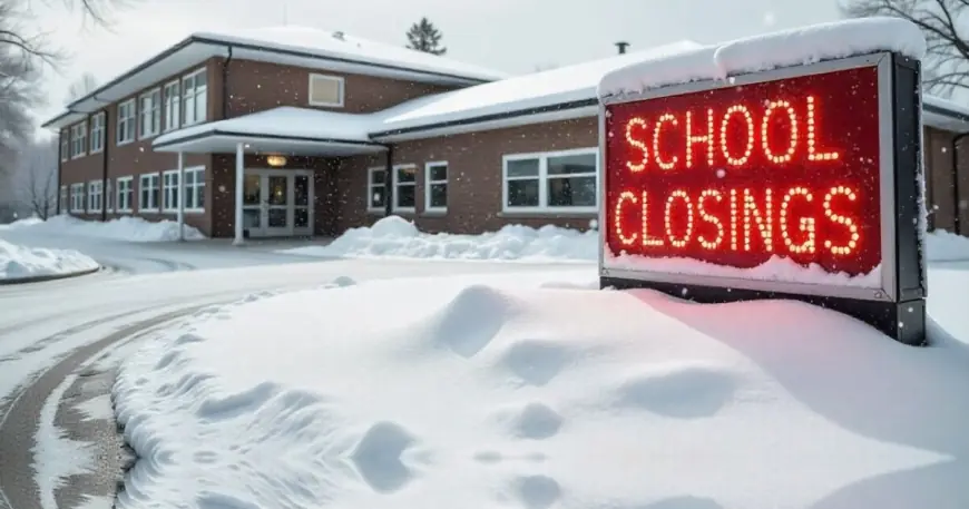 School Closings And Delays Loom for Maryland Monday as Eastern Shore Faces Highest Vulnerability