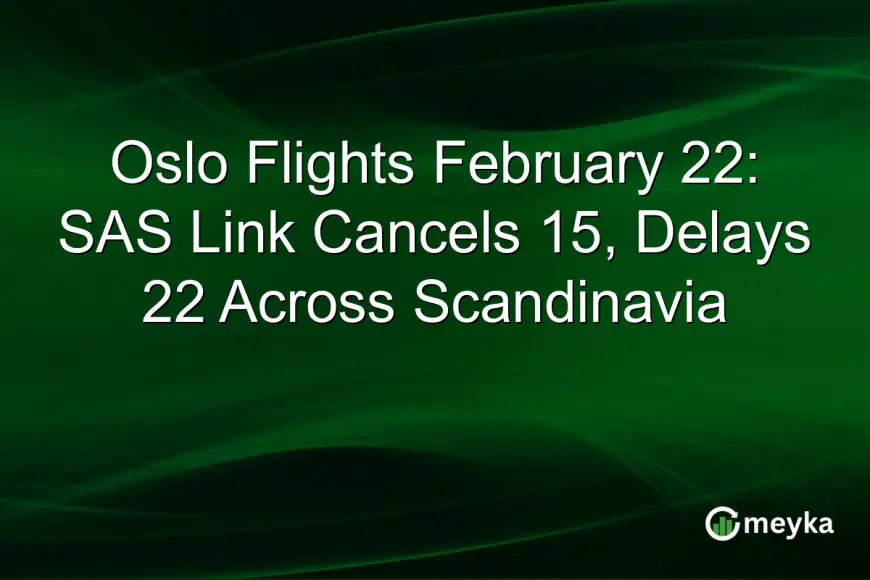 Oslo Flights Disrupted: SAS Link Cancels 15 and Delays 22 Amid Storm Oriana; Norway Sees 119 Cancellations and Delays