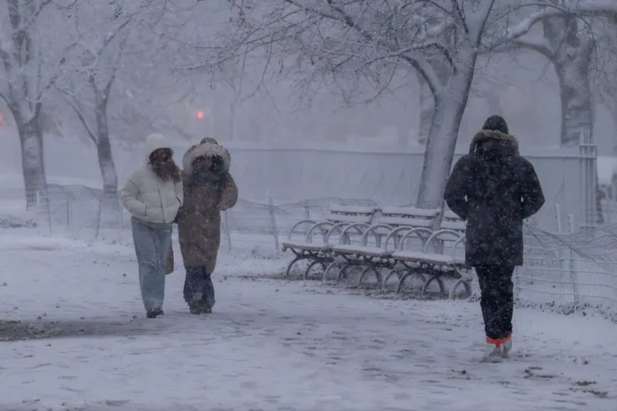 Winter Weather Grips Baltimore and Washington DC as Cairo Enjoys Mild February Sunshine