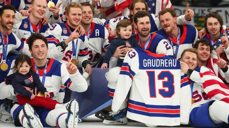 Johnny Gaudreau’s Jersey and Children Led onto Ice as Team USA Wins Olympic Gold