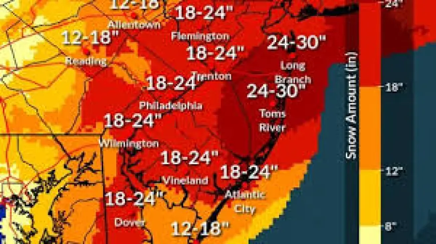 Snowfall Totals New Jersey: Whiteout Warning in Long Branch as Storm Intensifies