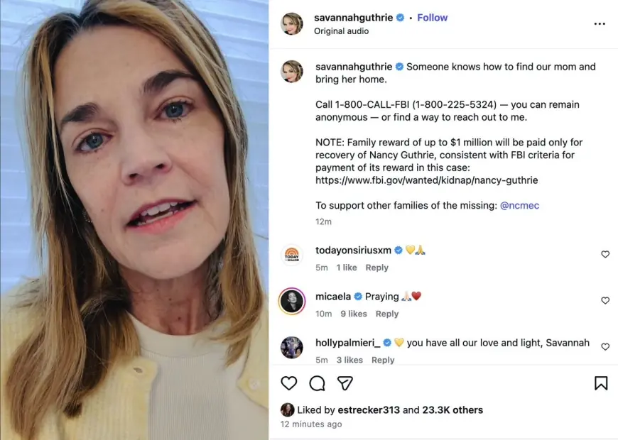 Nancy Guthrie Update Today: Day 24 — Family Offers $1 Million Reward, DNA Snag, Suspect May Have Visited Home Before Abduction