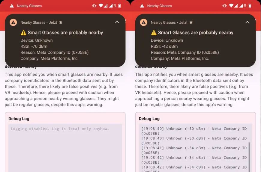 Smart glasses and a new smart-detection app warn nearby diners