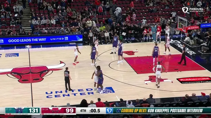 Miller, Knueppel lead Charlotte past Chicago 131-99 for 8th straight road win; miller scores 23