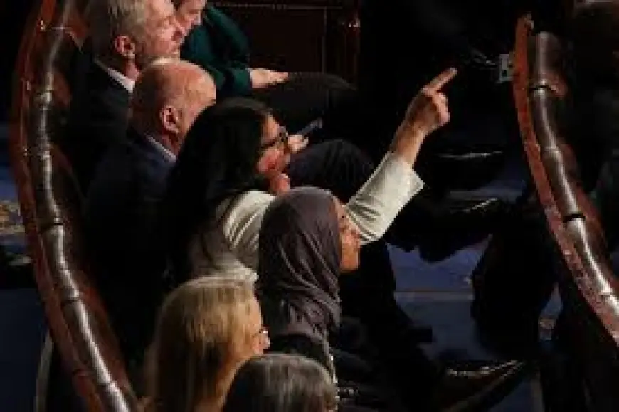 New coverage follows Trump 2026 State of the Union as Ilhan Omar and Some Dems react