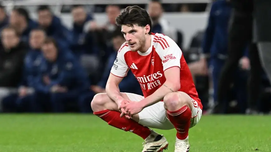 Declan Rice’s animated leadership criticised after error in Arsenal’s 4-1 win at Tottenham