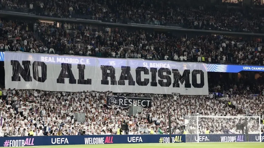 Real Madrid-Benfica: mosaico 'No al racismo', entreno y última hora del playoff