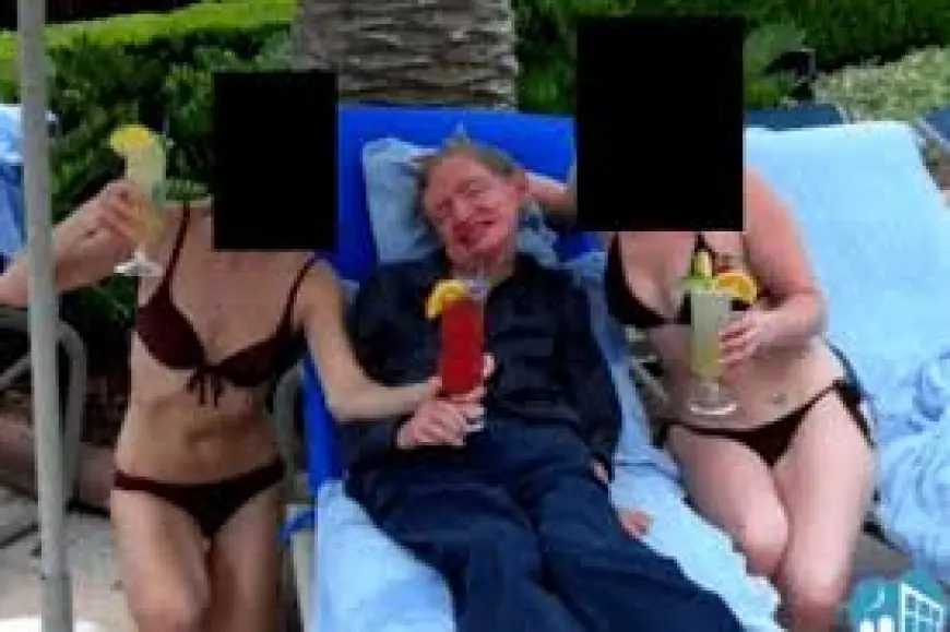 Stephen Hawking Seen in Epstein Files Photo; Family Says Women Were His Caretakers