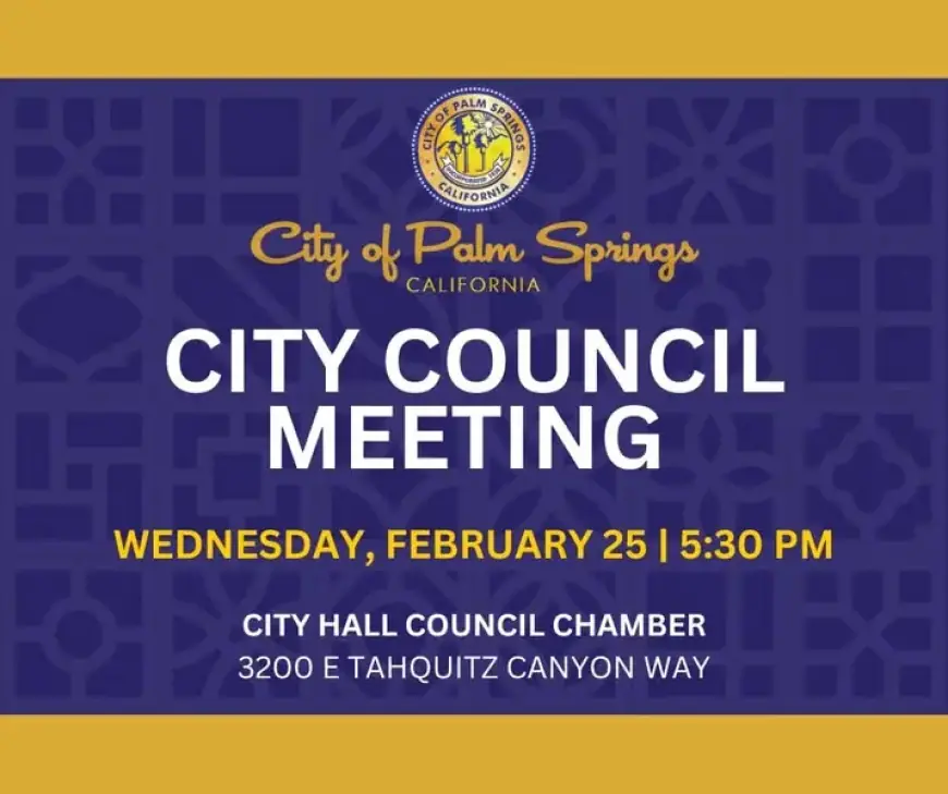 Palm Springs City Council to Address Vehicle Sales Ordinance, Audit Reports