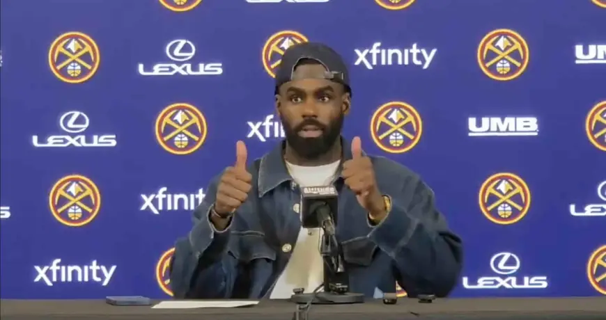Watch Nuggets’ Tim Hardaway Jr’s Viral 20-Second Podium Moment After Only One Reporter Shows Up