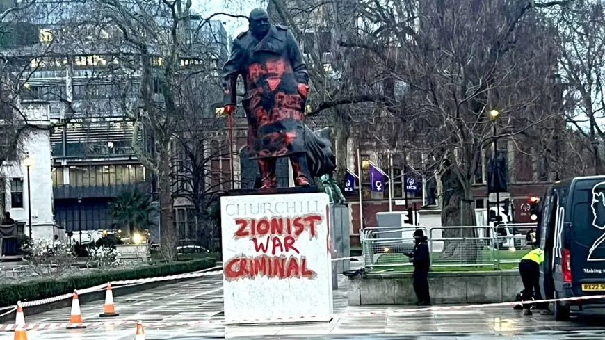 Caspar San Giorgio charged after Winston Churchill statue in Parliament Square defaced