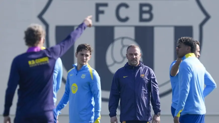 Barca train in Sant Joan Despi ahead of Villarreal clash at Camp Nou