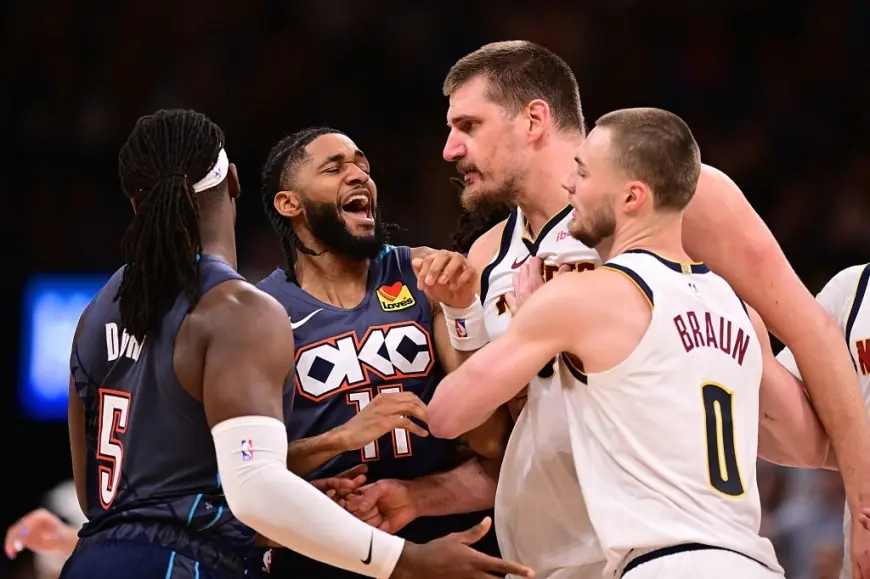Okc Thunder Overtime Win Marred by Lu Dort Trip and Nikola Jokić Confrontation