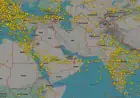Flight radar spikes as Gulf airspace shuts down, grounding Qatar Airways and disrupting Emirates