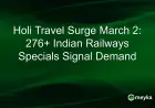 Holi travel surge: 276 Eastern Railway specials signal holi demand