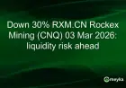 Rockex Mining Faces 30% Drop, Potential Liquidity Risk Looms