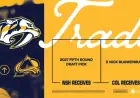 Predators Secure 2027 NHL Draft Fifth-Round Pick From Colorado