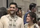 MS Dhoni and Wife Sakshi Attend Arjun Tendulkar-Saaniya Chandhok Wedding
