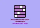 NYT Connections Hints and Answers for Tuesday, March 10, 2026 — Puzzle #1003