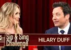 Hilary Duff Leads Yahoo’s Sip and Sing Challenge