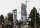 Road Closures On Cambie Street In Vancouver Trigger Traffic Snarls During Oakridge Crane Deconstruction