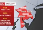 Weather Philadelphia: Heavy Rain, Damaging Winds and Tornado Potential Forecast for Monday