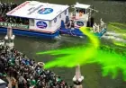 Chicago River Green In Chicago As St. Patrick’s Day 2026 Events Trigger Weekend Crowds