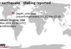 Unconfirmed Earthquake Near Midlothian, Virginia on March 20, 2026